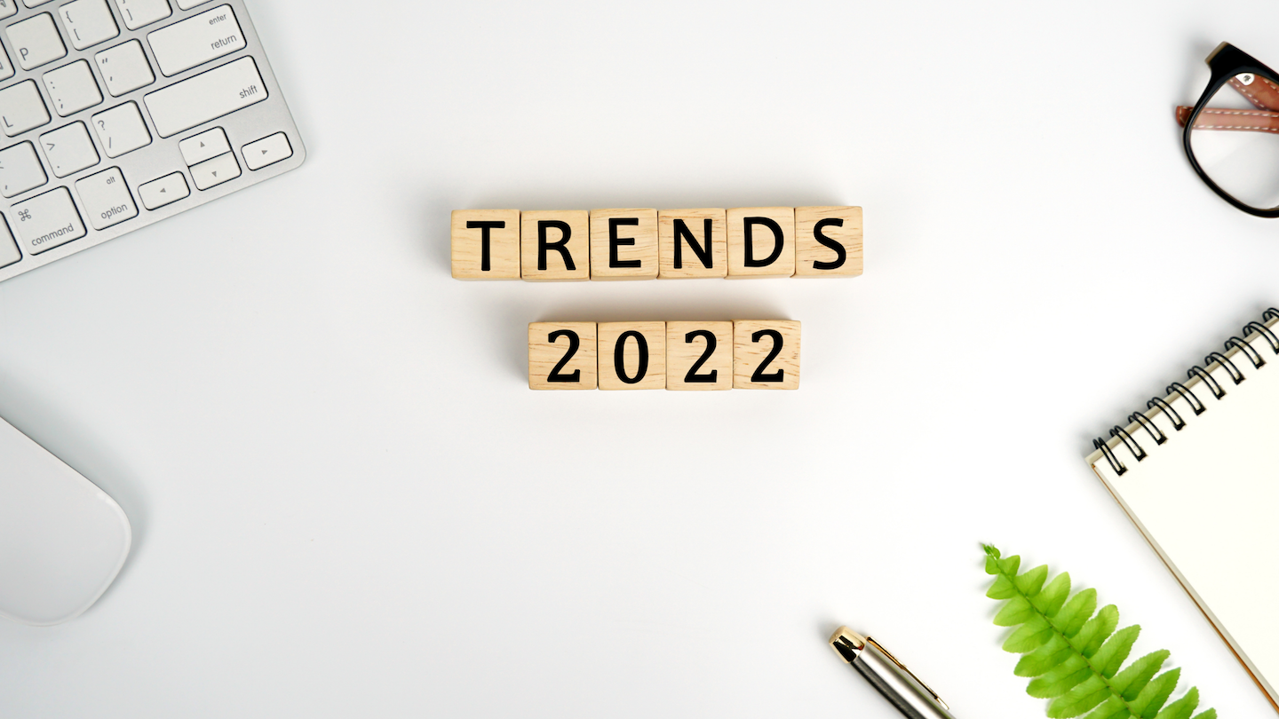 A visual representation of the top digital marketing trends for 2022.