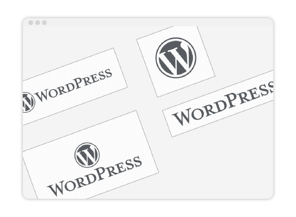 WordPress logos in grayscale