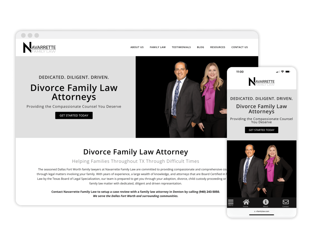 Online Marketing Real Results, Navarrette Family Law, Divorce Attorney Marketing