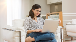 Business owner reviewing website analytics showing high traffic but low lead conversion